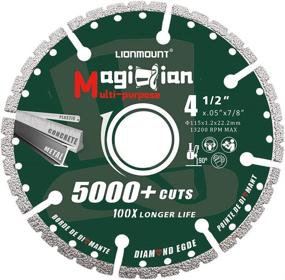 img 3 attached to 🦁 All-Purpose 4-1/2 Inch Metal Cutting Diamond Blade with 7/8 Inch Arbor for Rebar, Sheet Metal, Angle Iron, and Stainless Steel - LionMount Cut Off Wheel