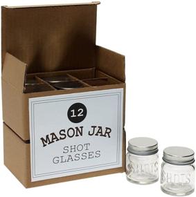 img 4 attached to 🍹 Mason Jar Shot Glass Set of 12 - 2 Ounce with Leak-Proof Lids, Ideal for Shots, Drinks, Favors, Candles, and Crafts
