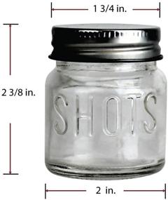 img 1 attached to 🍹 Mason Jar Shot Glass Set of 12 - 2 Ounce with Leak-Proof Lids, Ideal for Shots, Drinks, Favors, Candles, and Crafts