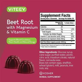 img 1 attached to 🍇 Berry Beet Magnesium & Vitamin C Gummies - Enhances Circulation & Blood Pressure Health - Energy & Nitric Oxide Boosting Supplement - Immune Support - 2 Pack of 60 Count