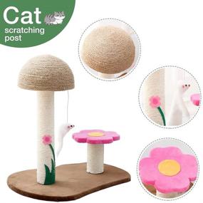 img 3 attached to Sisal Covered Cat Scratching Post Mushroom