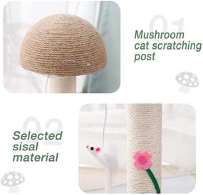 img 1 attached to Sisal Covered Cat Scratching Post Mushroom