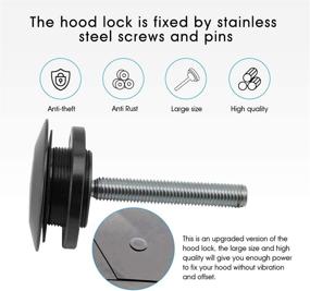 img 2 attached to PARTOL Universal Quick Release Hood Pins - Push Button Bonnet Lock Clip, Quick Latch Kit for Cars or DIY, 62mm/2.44&#34;