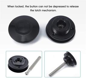 img 1 attached to PARTOL Universal Quick Release Hood Pins - Push Button Bonnet Lock Clip, Quick Latch Kit for Cars or DIY, 62mm/2.44&#34;