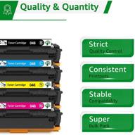 🖨️ high-quality greensky toner cartridge set (4 pack) - compatible replacement for canon 046 046h, suitable for canon color imageclass mf735cdw lbp654cdw mf731cdw mf733cdw laser printer logo