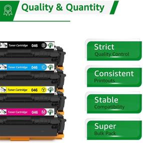 img 4 attached to 🖨️ High-Quality GREENSKY Toner Cartridge Set (4 Pack) - Compatible Replacement for Canon 046 046H, Suitable for Canon Color ImageCLASS MF735Cdw LBP654Cdw MF731Cdw MF733Cdw Laser Printer