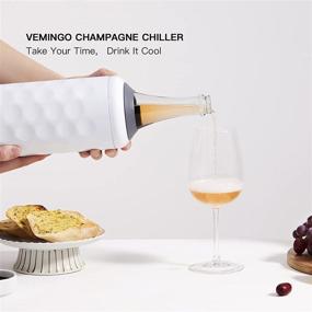 img 1 attached to 🍾 Vemingo Wine Chiller: Stainless Steel Bottle Insulator for 750mL Wine Bottles (White)