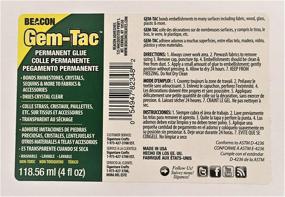 img 1 attached to Beacon Gem Tac Permanent Adhesive 4 Ounce