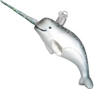 delightful old world christmas narwhal ornament in vibrant multicolored design логотип