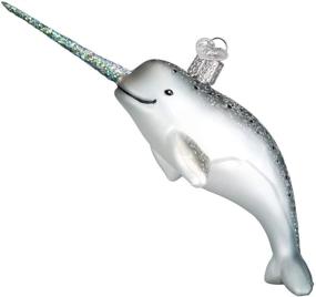 img 4 attached to Delightful Old World Christmas NARWHAL Ornament in Vibrant Multicolored Design