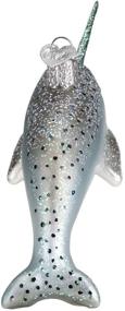 img 1 attached to Delightful Old World Christmas NARWHAL Ornament in Vibrant Multicolored Design