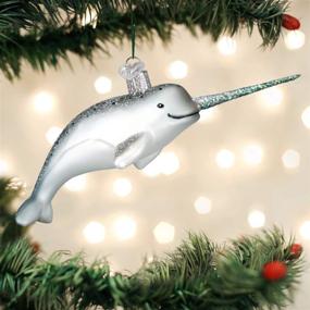 img 3 attached to Delightful Old World Christmas NARWHAL Ornament in Vibrant Multicolored Design