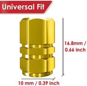 img 2 attached to 🚀 Enhanced SAMIKIVA Premium Metal Rubber Seal Tire Valve Caps: Universal Fit for Cars, SUVs, Bikes, Trucks, Motorcycles – Dust-Proof, Golden Finish