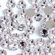 💎 onwon 1440 ss20/4.8mm clear crystal flat back brilliant round rhinestones for crafts, glass stones glitter gems transparent faux diamond (clear) logo