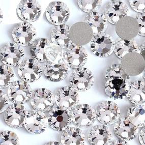 img 4 attached to 💎 Onwon 1440 SS20/4.8mm Clear Crystal Flat Back Brilliant Round Rhinestones for Crafts, Glass Stones Glitter Gems Transparent Faux Diamond (Clear)