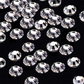 img 3 attached to 💎 Onwon 1440 SS20/4.8mm Clear Crystal Flat Back Brilliant Round Rhinestones for Crafts, Glass Stones Glitter Gems Transparent Faux Diamond (Clear)