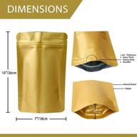 🛍️ matte gold resealable standup mylar bags – 10x7in, 5 ml (50) for food storage, halloween, thanksgiving & christmas cookies – ideal for small businesses, weddings, preppers & more by blueperlone logo