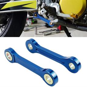 img 2 attached to 🔧 NICECNC Blue 4CM/1.57inch Rear Shock Absorber Lowering Suspension Drop Links Lower Kit - Compatible with Suzuki DRZ400/E/S/SM 2000-2021, Kawasaki KLX400 2000-2019