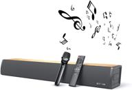 🎤 bestisan 24 inch wireless microphone soundbar: karaoke system for kids & adults, 80w bluetooth 5.0 home theater sound bars with multiple connectivity options, remote control, wall mountable logo