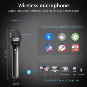 img 2 attached to 🎤 Bestisan 24 inch Wireless Microphone Soundbar: Karaoke System for Kids & Adults, 80W Bluetooth 5.0 Home Theater Sound Bars with Multiple Connectivity Options, Remote Control, Wall Mountable