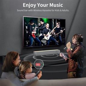 img 3 attached to 🎤 Bestisan 24 inch Wireless Microphone Soundbar: Karaoke System for Kids & Adults, 80W Bluetooth 5.0 Home Theater Sound Bars with Multiple Connectivity Options, Remote Control, Wall Mountable