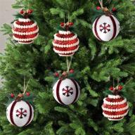 🎄 6pcs christmas plaid ball ornaments with pine cones and greenery - festive tree decorations for christmas ornaments логотип