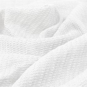 img 3 attached to 🔥 COTTON CRAFT - Full/Queen White - Premium Cotton Herringbone Twill Thermal Blanket - Super Soft & Cozy