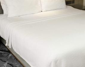 img 2 attached to 🔥 COTTON CRAFT - Full/Queen White - Premium Cotton Herringbone Twill Thermal Blanket - Super Soft & Cozy