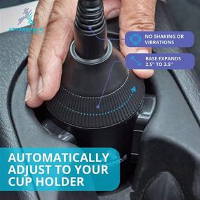 img 1 attached to 📱 ATTAINABLE TECH Universal Car Phone Holder - Extended Arm Cup Holder Mount Ensuring Unobstructed View - Adjustable Cell Phone Car Mount Compatible with iPhone, Samsung Galaxy Note, Max & More