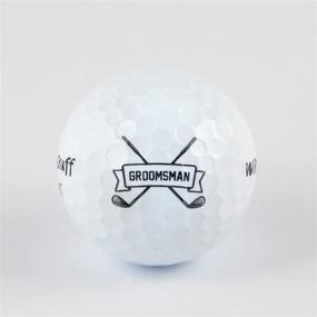 img 1 attached to 🏌️ Customized Groomsman Golf Balls - 12 Pack, Wilson, Personalized Designs for Groomsmen, Best Man, Ushers, Officiants