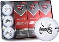 🏌️ customized groomsman golf balls - 12 pack, wilson, personalized designs for groomsmen, best man, ushers, officiants логотип