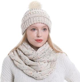 img 2 attached to Womens Beanie Winter Infinity Scarfs Outdoor Recreation