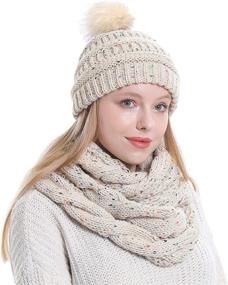 img 1 attached to Womens Beanie Winter Infinity Scarfs Outdoor Recreation