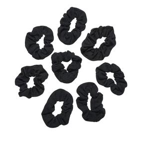 img 1 attached to 🖤 Goody Ouchless Scrunchie Black 8 Count: Gentle and Snag-Free Hair Accessory