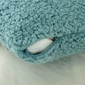 img 2 attached to 💙 Soft Sherpa Body Pillow Cover with Hidden Zipper - Luxurious Comfort in Baby Blue - 21"x54