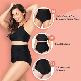 img 1 attached to 👙 High Coverage Swimwear - Shapermint Women's Waisted Swimsuit Clothing