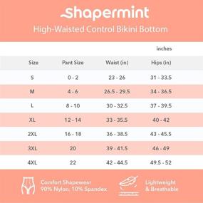 img 3 attached to 👙 High Coverage Swimwear - Shapermint Women's Waisted Swimsuit Clothing