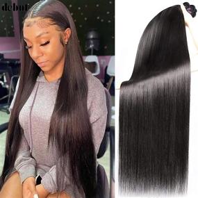 img 4 attached to DÉBUT Silky Straight Hair 4 Bundles X Real Protein Hair Extensions 4pcs/Pack | Affordable Soft Straight Hair Weave | Natural Color | 20 20 22 22 Inches | for Black Women