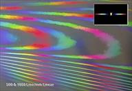 enhance optical effects with diffraction grating sheet - linear lines logo