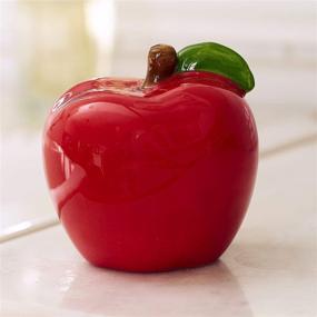 img 1 attached to 🍎 Organize Your Kitchen with the Home Essentials Red Apple Shaped Scrubbie Sponge Holder and Scrubby Pad Combo!