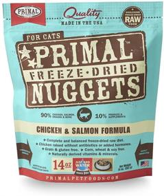 img 3 attached to 🐱 Primal Freeze Dried Cat Food Nuggets: 14 oz Chicken & Salmon - Made in USA, Complete Raw Diet, Grain Free Topper/Mixer, Gluten Free