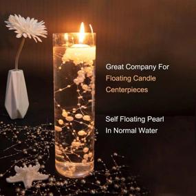 img 1 attached to 👰 TeaSu 12pcs Pearl String Set for Wedding Centerpiece, White Vase Filler and Decor with Floating Candles
