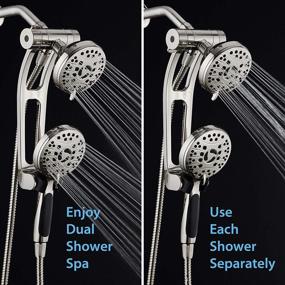 img 2 attached to AquaSpa High Pressure 48-Mode Luxury 3-Way Combo: Dual Rain & Handheld Shower Head