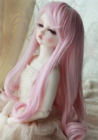 img 2 attached to 💖 Linfairy Pink 8-9 inch BJD Doll Wig - Long Hair for SD DZ DD DOD LUTS - High-Quality and Stylish