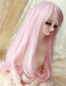 img 3 attached to 💖 Linfairy Pink 8-9 inch BJD Doll Wig - Long Hair for SD DZ DD DOD LUTS - High-Quality and Stylish