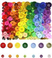 variety of buttons, circular art supplies, kids' painting logo