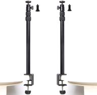 📷 regetek desk mount stand: 360°rotatable head, 16-33 inch aluminum tabletop mount for dslr camera, ring light, video & projector - 2 pack logo