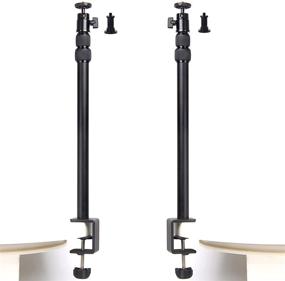 img 4 attached to 📷 Regetek Desk Mount Stand: 360°Rotatable Head, 16-33 Inch Aluminum Tabletop Mount for DSLR Camera, Ring Light, Video & Projector - 2 Pack