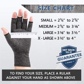 img 2 attached to 🧤 Compression Arthritis Gloves for Women and Men – Fingerless, Breathable, Moisture-Wicking Relief for Carpal Tunnel Aches, Rheumatoid Pains, Joint Swelling