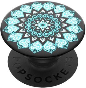 img 4 attached to 🌈 Улучшите свой опыт использования телефона с помощью PopSockets PopGrip: складная ручка и подставка для телефона, дизайн "Мирный мандала небо